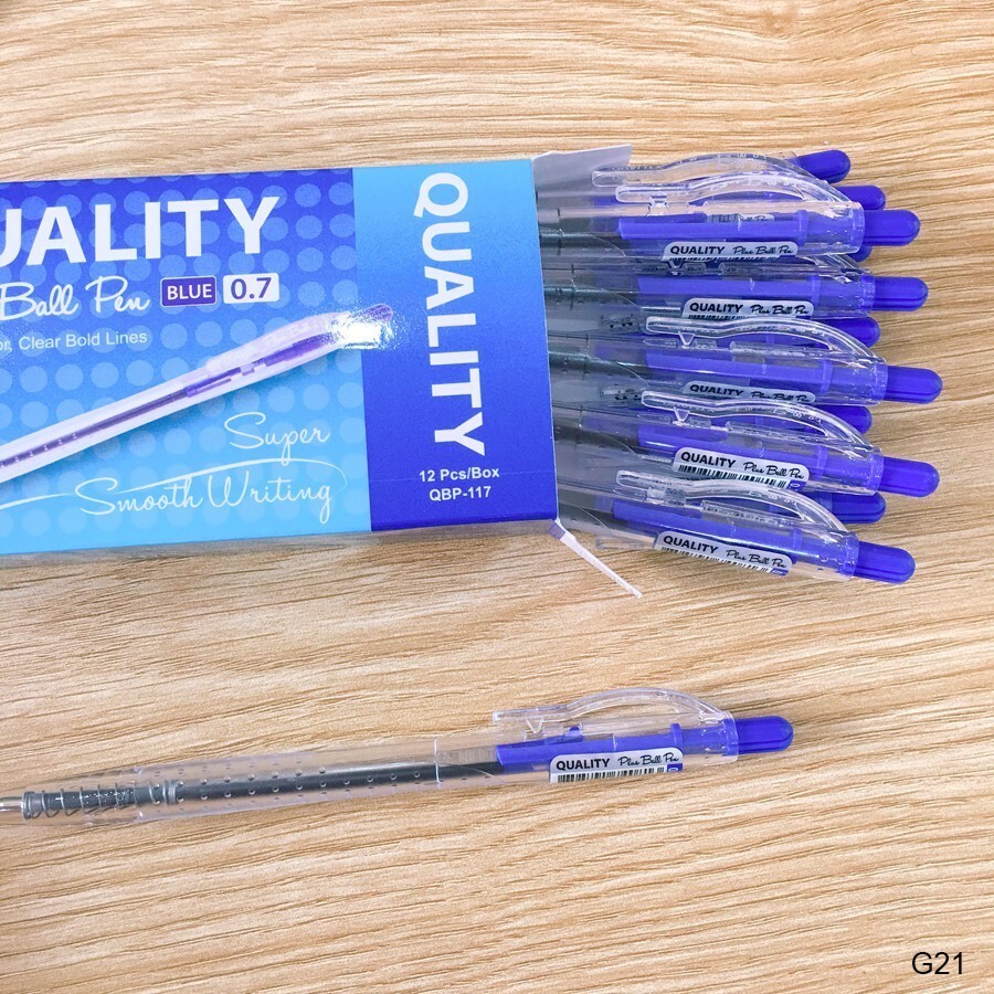 Bút Bi Quality Plus Ngòi 0.7mm – Xanh