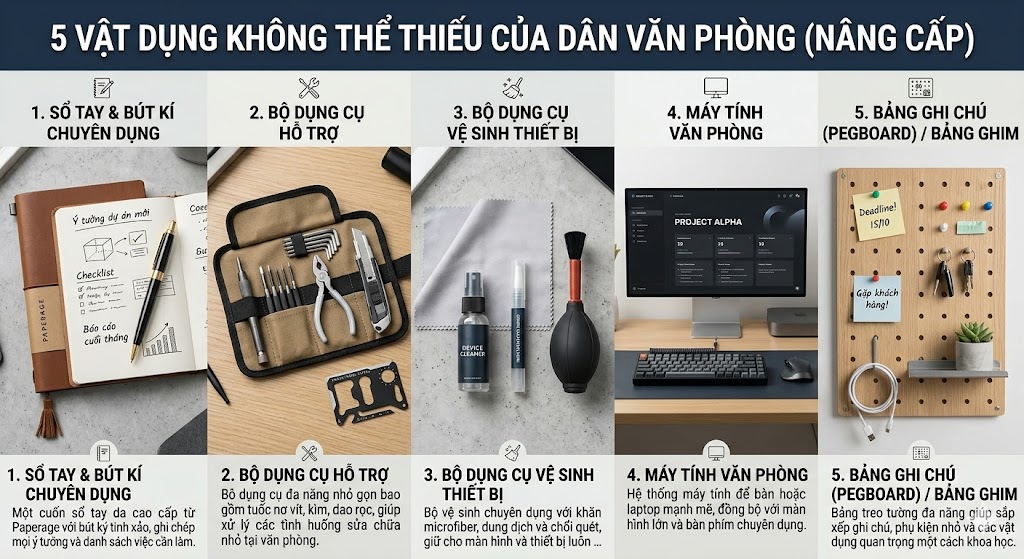 Top 5 vật dụng không thể thiếu của dân văn phòng